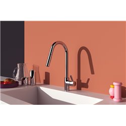 Mitigeur de cuisine Gusto douchette extractible 2 jets chromé