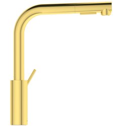 Mitigeur de cuisine Gusto tube L 2 jets or brossé