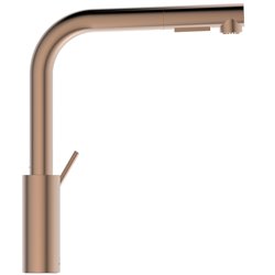 Mitigeur de cuisine Gusto tube L 2 jets cuivre brossé