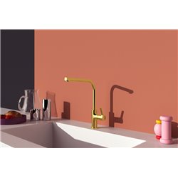 Mitigeur de cuisine Gusto tube L or brossé