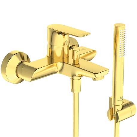 Mitigeur avec ensemble bain-douche Connect Air or brossé