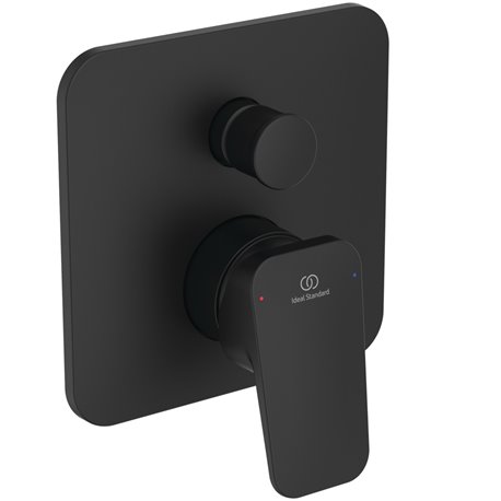 Mitigeur bain-douche à encastrer Ceraplan noir mat
