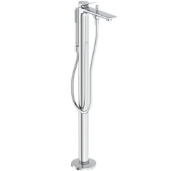 Mitigeur bain-douche monotrou GoodHome Laugar en laiton couleur chrome