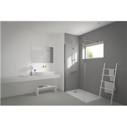 Mitigeur lavabo mural Connect Air or brossé bec 225 mm