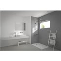 Mitigeur lavabo mural Connect Air gris magnétique bec 225 mm