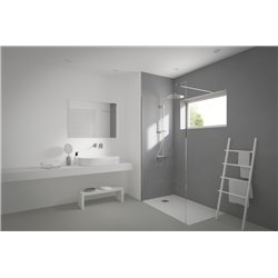 Mitigeur lavabo mural Connect Air gris orage bec 225 mm