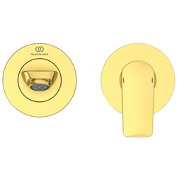 Mitigeur lavabo mural Connect Air or brossé bec 185 mm