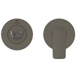 Mitigeur lavabo mural Connect Air gris magnétique bec 185 mm