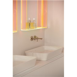 Mitigeur lavabo mural Connect Air gris orage bec 185 mm