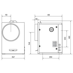 Caisson de ventilation CACB MV 800 m3/h Interrupteur