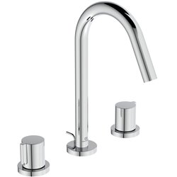 Mélangeur lavabo Joy chromé 3 trous avec tirette et vidage bonde métal