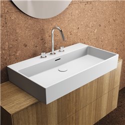 Mélangeur lavabo Joy chromé 3 trous avec tirette et vidage bonde métal