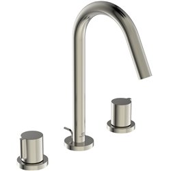 Mélangeur lavabo Joy gris orage 3 trous avec tirette et vidage bonde métal