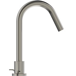 Mélangeur lavabo Joy gris orage 3 trous avec tirette et vidage bonde métal