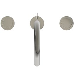 Mélangeur lavabo Joy gris orage 3 trous avec tirette et vidage bonde métal