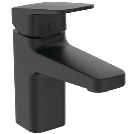 Mitigeur lavabo Ceraplan noir mat avec tirette et vidage bonde métal