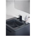 Mitigeur lavabo Ceraplan noir mat avec tirette et vidage bonde métal