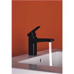 Mitigeur lavabo Ceraplan grande noir mat sans tirette ni vidage