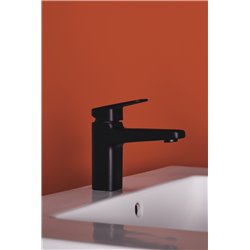 Mitigeur lavabo Ceraplan grande noir mat sans tirette ni vidage