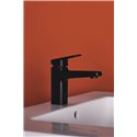 Mitigeur lavabo Ceraplan grande noir mat sans tirette ni vidage