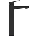 Mitigeur lavabo Ceraplan réhaussé noir mat sans tirette ni vidage
