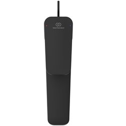 Mitigeur lavabo Ceraplan réhaussé noir mat avec tirette et vidage bonde métal