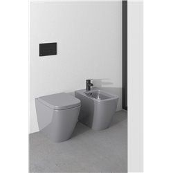 Mitigeur bidet Ceraplan noir mat avec tirette et vidage bonde métal