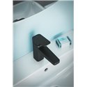 Mitigeur de lavabo Ceraplan noir mat double activation