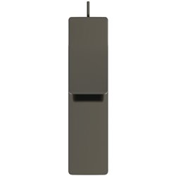 Mitigeur lavabo Conca gris magnétique avec tirette et vidage bonde métal
