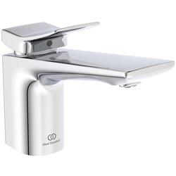 Mitigeur lavabo Conca chromé avec tirette et vidage bonde métal