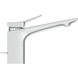 Mitigeur lavabo Conca chromé avec tirette et vidage bonde métal