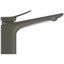 Mitigeur lavabo Conca gris magnétique sans tirette ni vidage