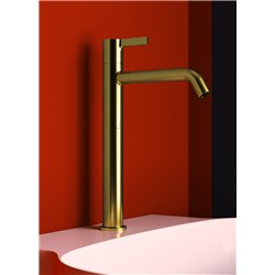 Robinet lavabo Joy réhaussé or brossé