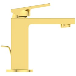 Mitigeur lavabo Extra or brossé avec tirette et vidage bonde métal