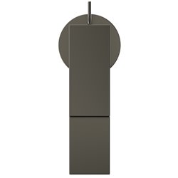 Mitigeur lavabo Extra gris magnétique avec tirette et vidage bonde métal