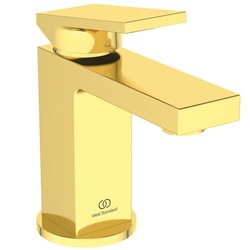 Mitigeur lavabo Extra piccolo or brossé avec tirette et vidage bonde métal