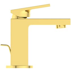 Mitigeur lavabo Extra piccolo or brossé avec tirette et vidage bonde métal