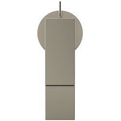 Mitigeur lavabo Extra piccolo gris orage avec tirette et vidage bonde métal