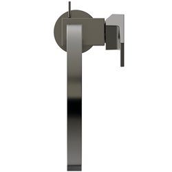 Mitigeur lavabo Extra col de cygne gris magnétique avec tirette et vidage bonde métal
