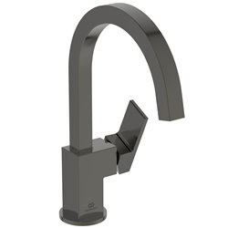 Mitigeur lavabo Extra col de cygne gris magnétique sans tirette ni vidage