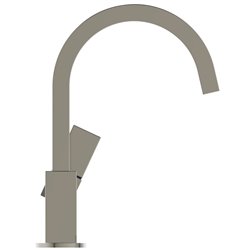 Mitigeur lavabo Extra col de cygne gris orage sans tirette ni vidage