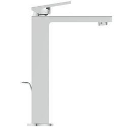 Mitigeur lavabo Extra chromé réhaussé avec tirette et vidage bonde métal