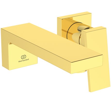 Mitigeur lavabo mural Extra or brossé bec 160 mm