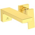 Mitigeur lavabo mural Extra or brossé bec 160 mm