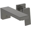 Mitigeur lavabo mural Extra gris magnétique bec 160 mm
