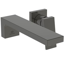Mitigeur lavabo mural Extra gris magnétique bec 210 mm