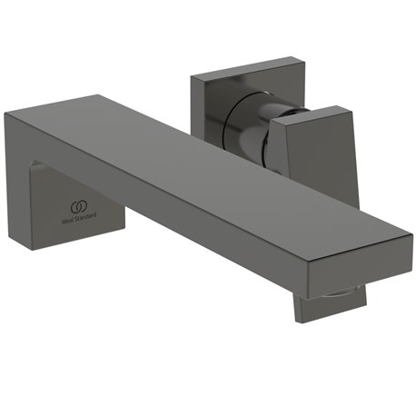 Mitigeur lavabo mural Extra gris magnétique bec 210 mm