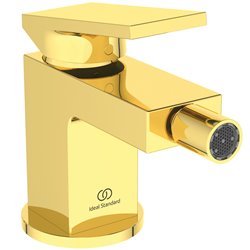 Mitigeur bidet Extra or brossé avec tirette et vidage bonde métal