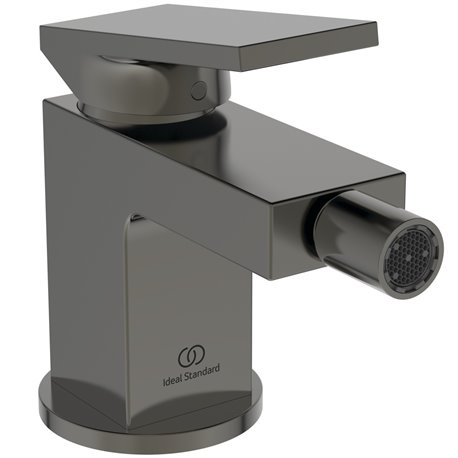 Mitigeur bidet Extra gris magnétique avec tirette et vidage bonde métal