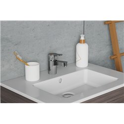 Mitigeur lavabo C2 Olyos chromé avec tirette et vidage plastique